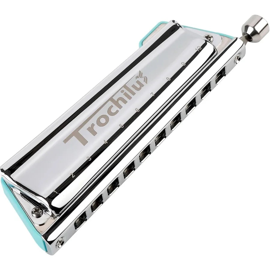 10 Hole Chromatic Harmonica