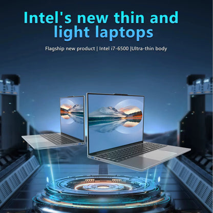 15.6" Ultra Slim Intel Core i7 6500U Laptop Computer Windows 11 16GB DDR4 1TB SSD Notebook PC Fingerprint Unlock