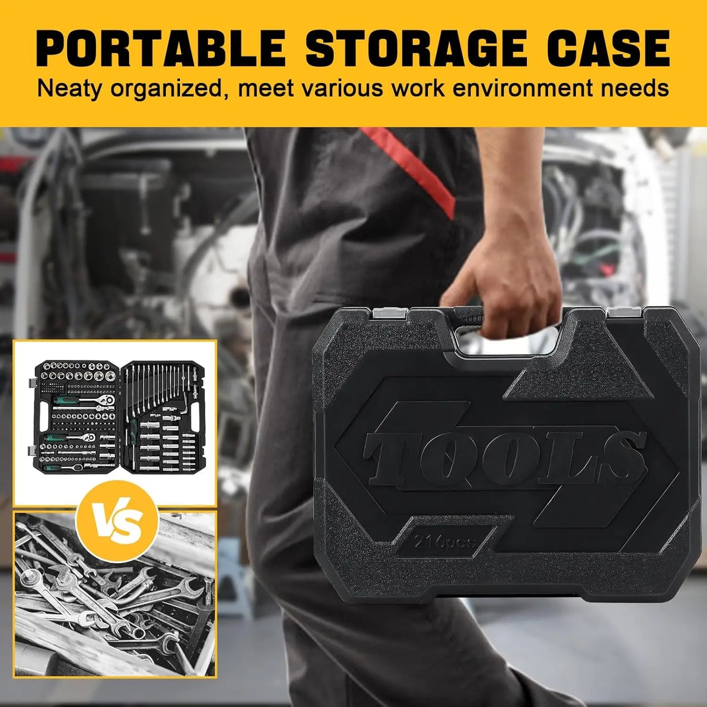 216-Piece Home & Auto Repair Tool Kit