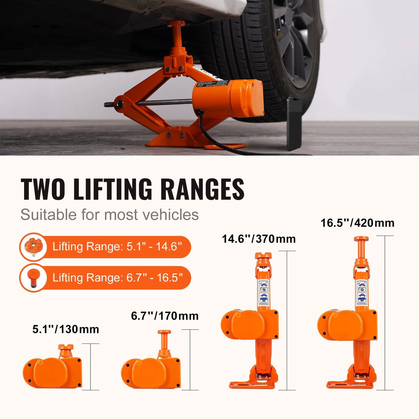 Electric 3 or 5 Ton Scissor/Hydraulic Jack