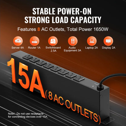 8/10/12 Outlets Power Strip.