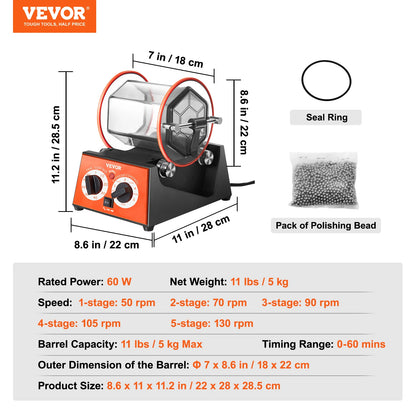 3kg or 5kg Rotary Tumbler Surface Polisher
