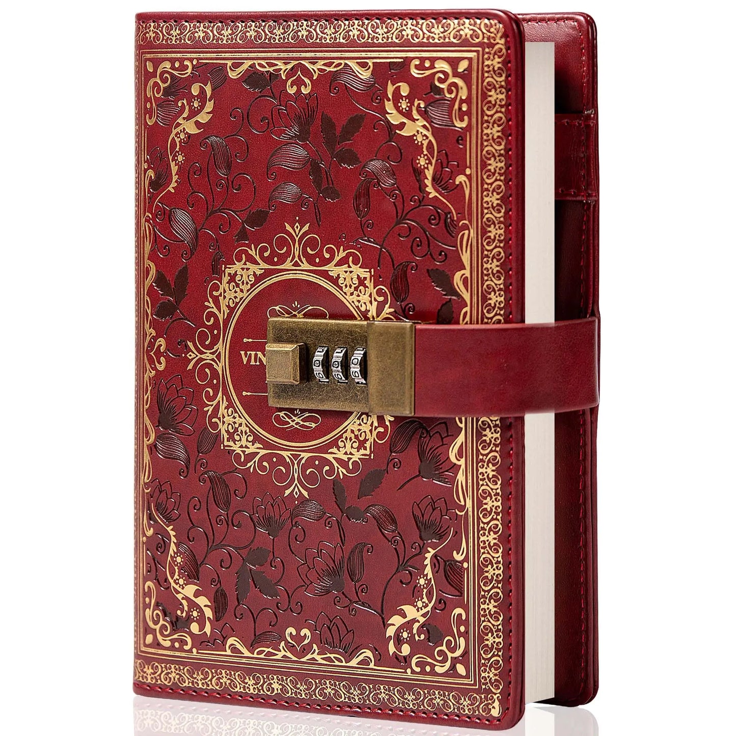 A5 Retro Digital Password Notebook Journal with Lock