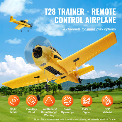 RC Plane Remote Control Airplane 2.4G 4CH with 6-Axis Gyro Stabilizer