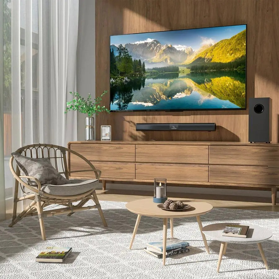 Sound Bar for Smart TV with 5.25 Inch Subwoofer, and 100W 24 Inch Soundbar