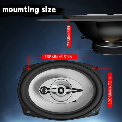 6x9" 3-Way Coaxial Car Audio Speakers