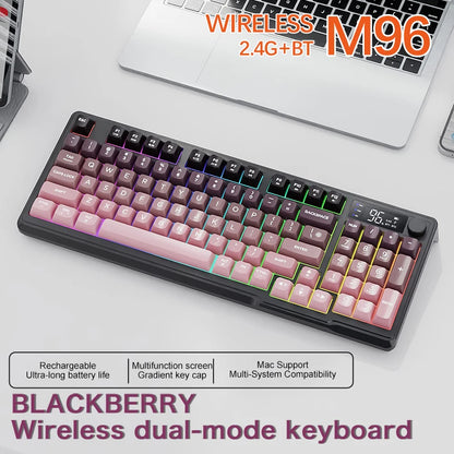Wireless Keyboard Bluetooth Dual-Mode Connection, Multi-Device Linking, Ergonomic