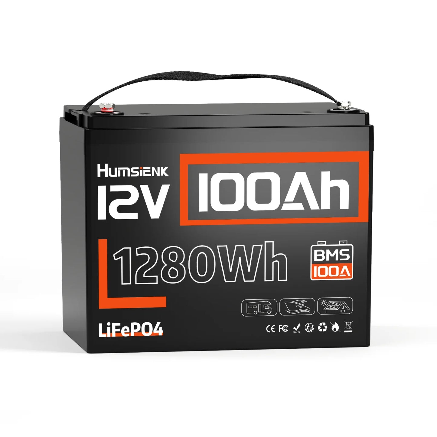 12V 100AH LiFePO4 Lithium Battery