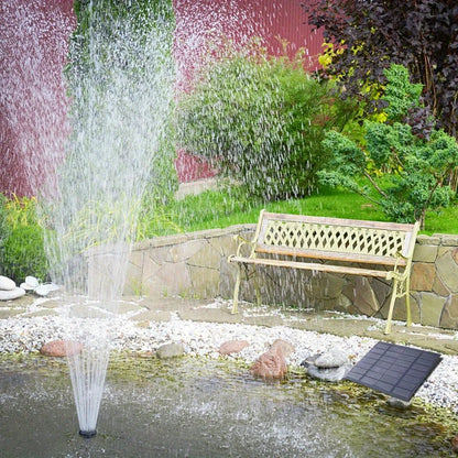 Solar Fountain with 6 Nozzles - 1.4W Solar Panel Floating Water Pump for Bird Baths, Pools, Garden