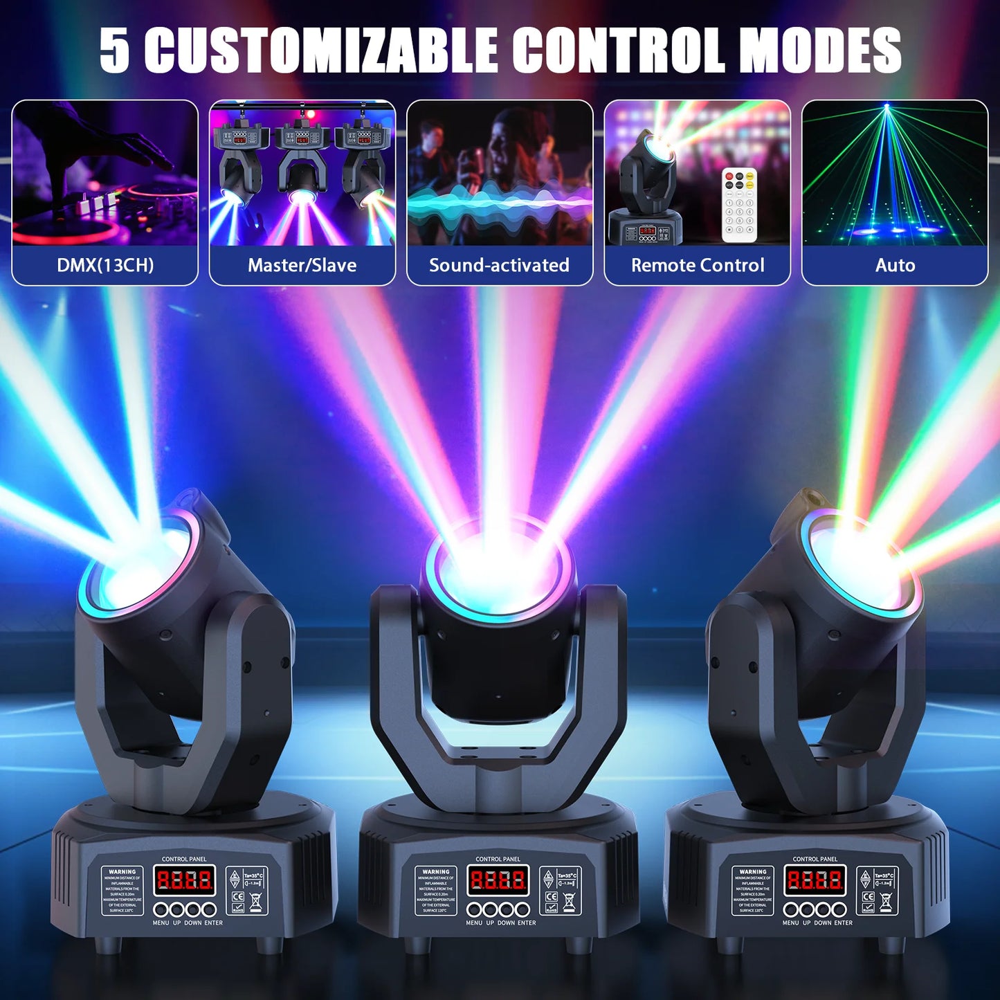 Mini 30W Spot Beam Moving Head Light LED 4IN1 RGBW Effect Strobe