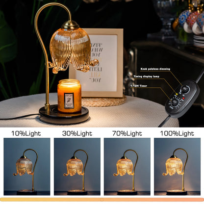 Tulip Flower Candle Warming Lamp for Fireless Fragrance Distribution.
