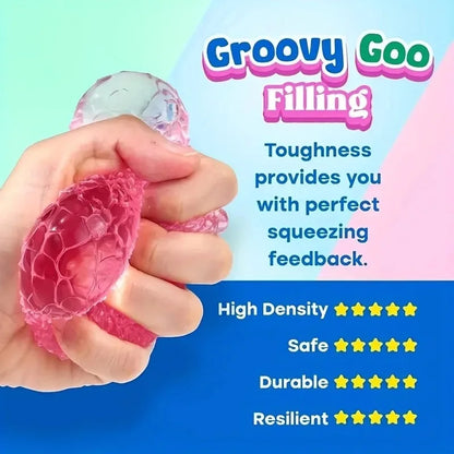 1Pc Squishy Multicolor Texture Ice Ball Squeeze Toy
