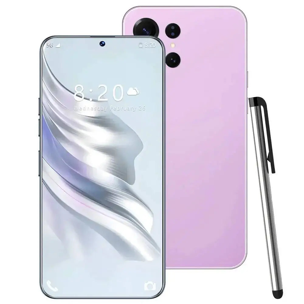 S26 Ultra Original Android Global Version 7.3Inch HD 4G 5G Dual SIM Card Facial Recognition Function 7800Mah Battery