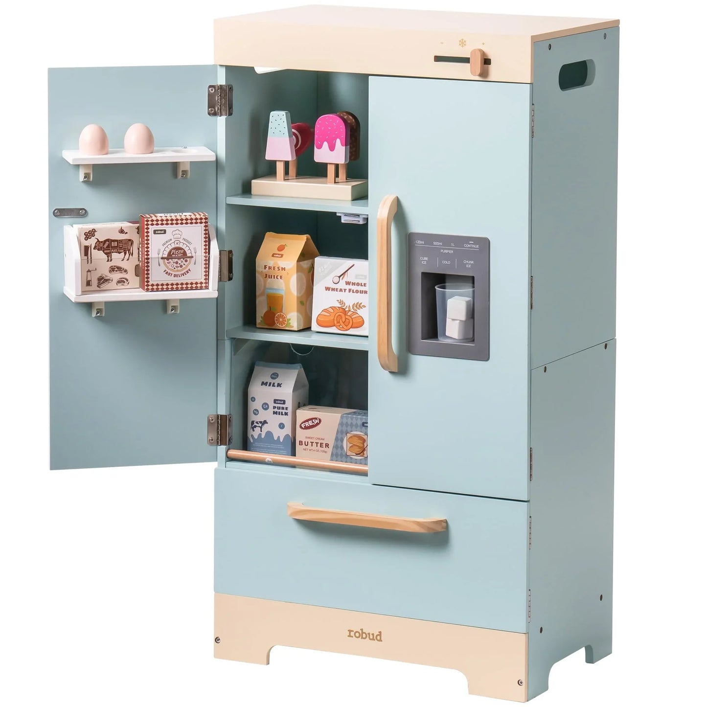 Play Kitchen Refrigerator with Ice Dispenser