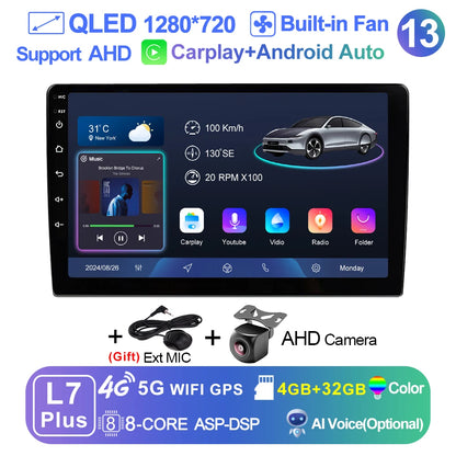 9 inch Wireless Carplay 2din Android 15 Car Radio and Multimedia Video Player