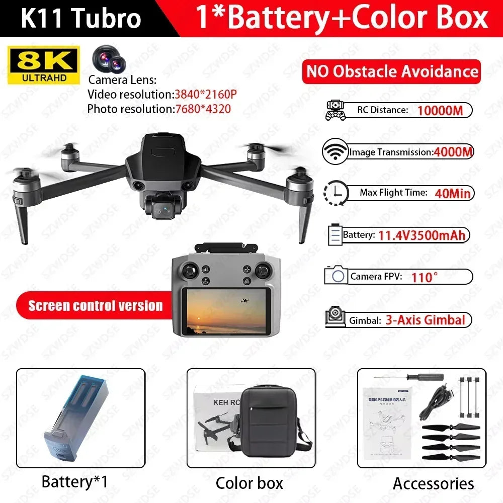 Cole Professional Turbo Drone Aerial 8K HD Dual Camera with Built-in Airdrop Intelligent Obstacle Avoidance