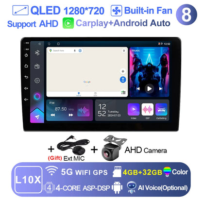 9 inch Wireless Carplay 2din Android 15 Car Radio and Multimedia Video Player