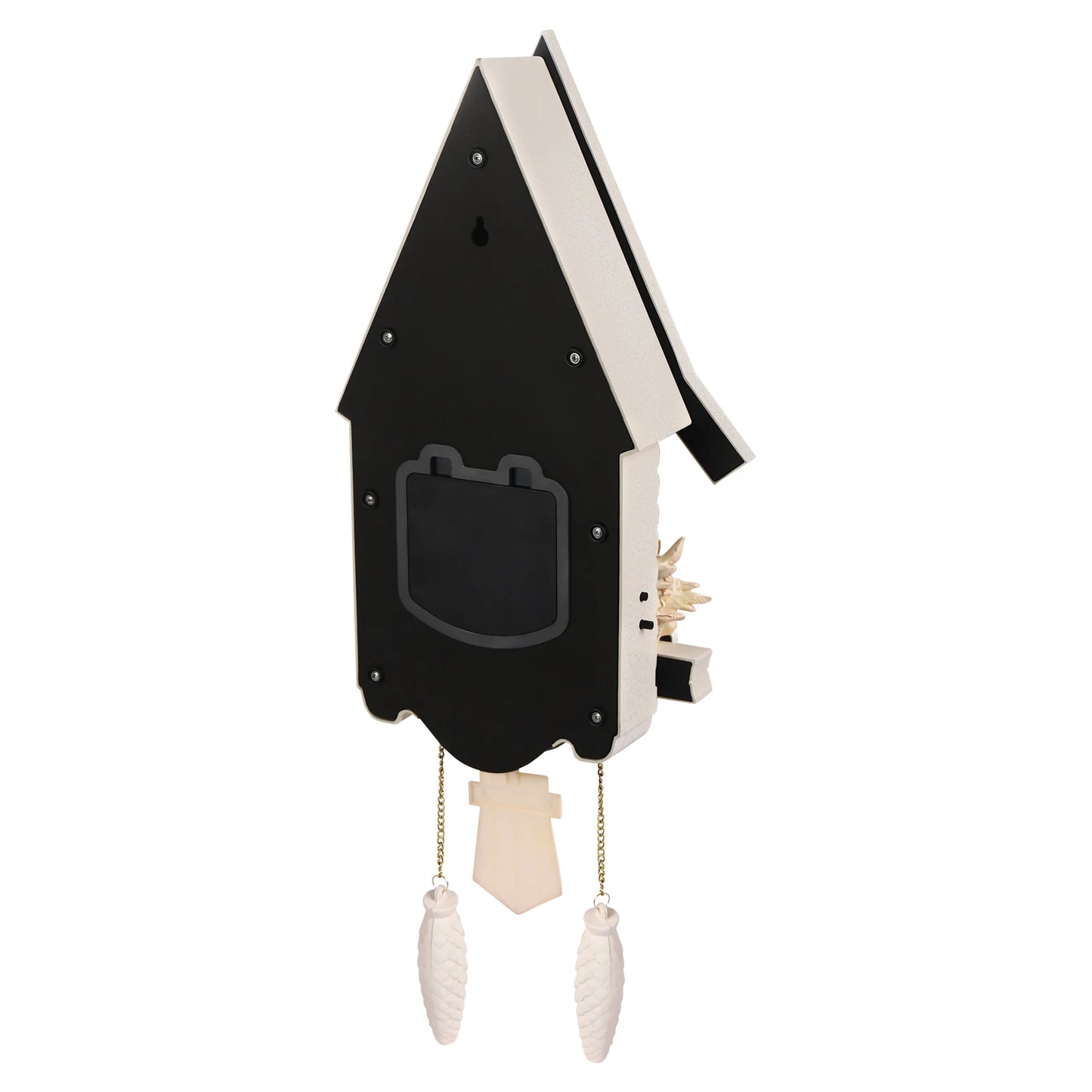 White Cuckoo Wall Clock Antique Battery Operated