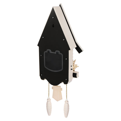 White Cuckoo Wall Clock Antique Battery Operated