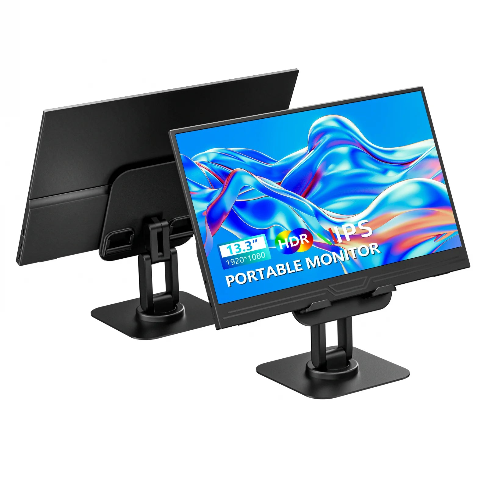 13.3inch Small Portable Monitor for Laptop, IPS 1080P USB HDMI Travel External Second Screen