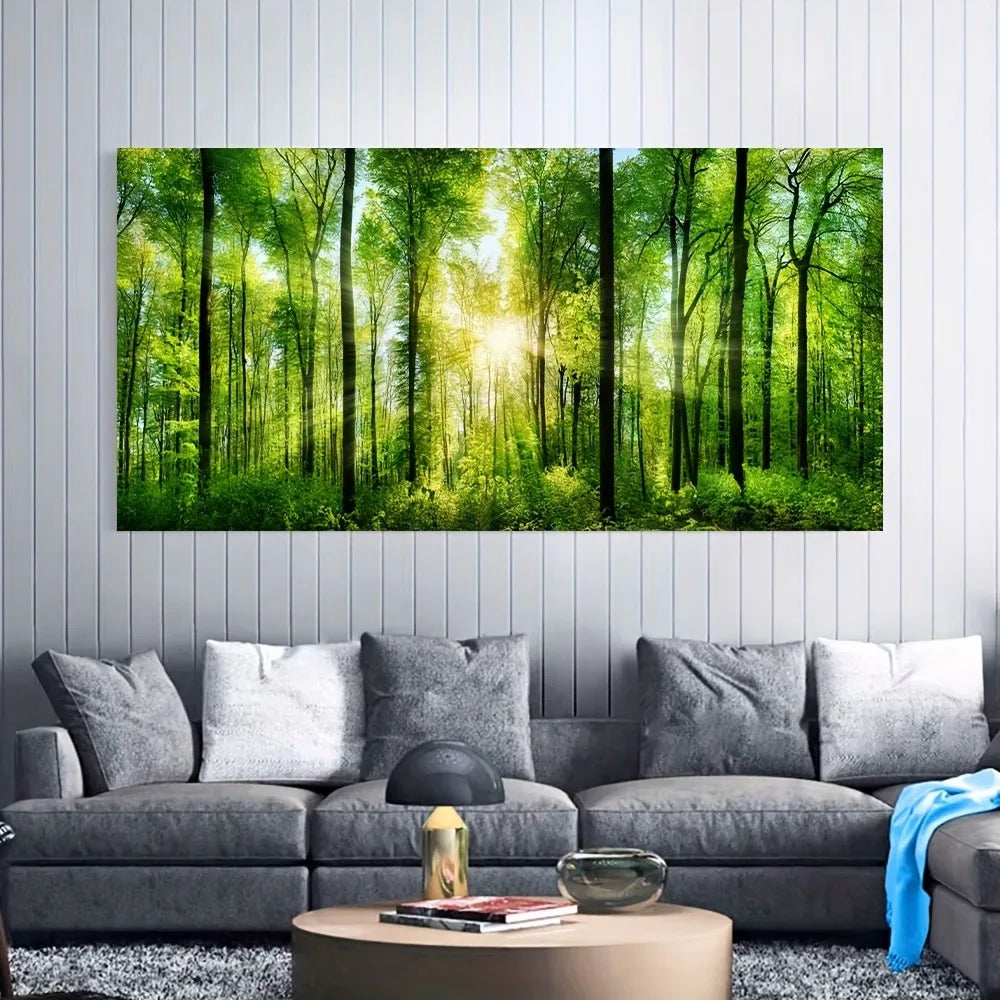 Inspired oil painting art 1.5 inch thick solid wood pine frame, suitable for interior decoration