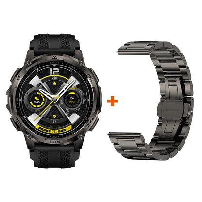 Men’s Smartwatch Outdoor Rugged Watch with Flashlight, Dual‑Band GPS, Fitness & Health Tracker
