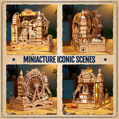 Travel London Marble Run Interactive 3D Wooden Puzzle