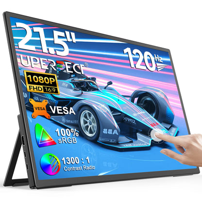UPERFECT UMax 21 Touchscreen 21.5" 120Hz Computer Display 1080P 100% sRGB USB-C HDMI HDR Gaming Portable Monitor for Laptop Mac
