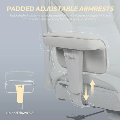 Big and Tall Office Chair with Pocket Spring Cushion, High Back Computer Gaming Chairs with Adjustable Armrests