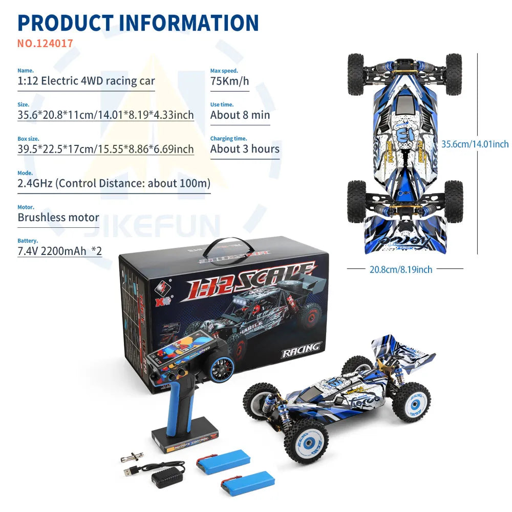 RC Car 75KM/H 2.4G Brushless Remote Control Vehicle