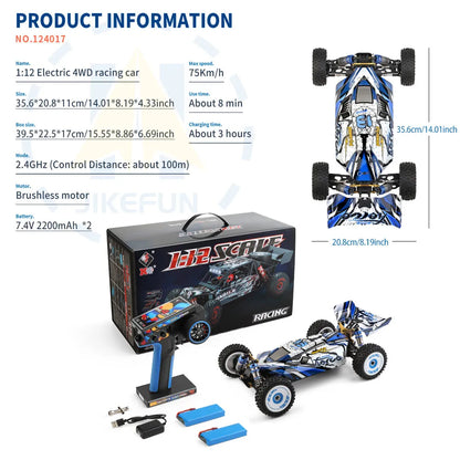 RC Car 75KM/H 2.4G Brushless Remote Control Vehicle