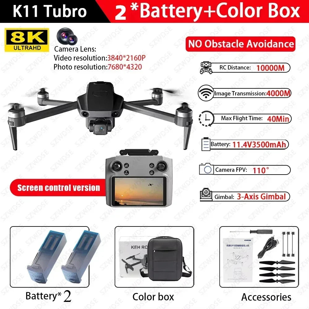 Cole Professional Turbo Drone Aerial 8K HD Dual Camera with Built-in Airdrop Intelligent Obstacle Avoidance