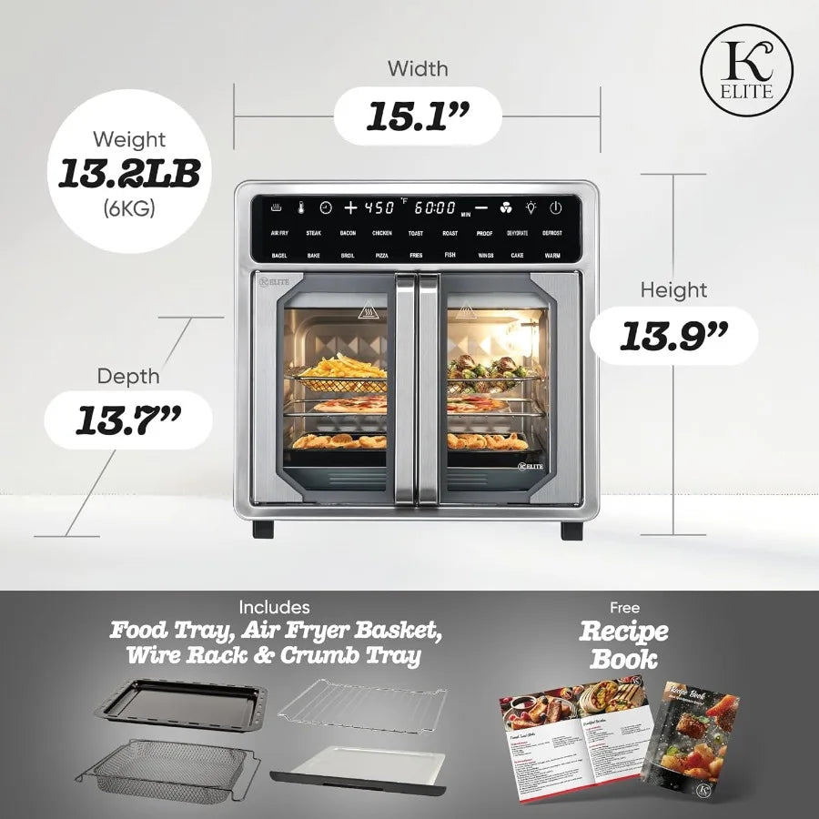 16 Quart French Door Air Fryer Oven