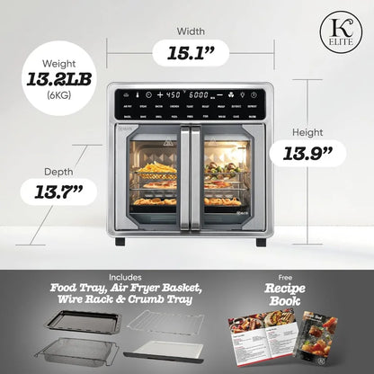 16 Quart French Door Air Fryer Oven