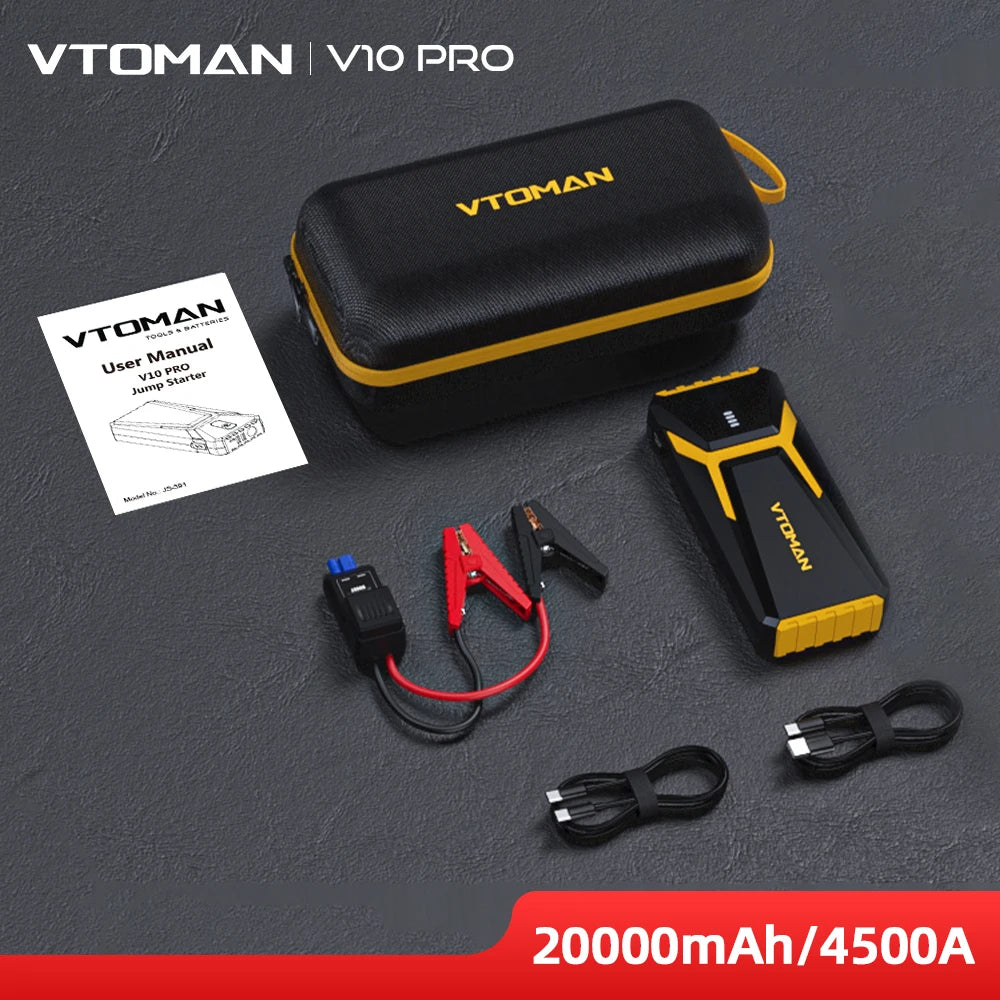 VTOMAN Power Bank 20000mAh Jump Starter Portable Car Battery Booster