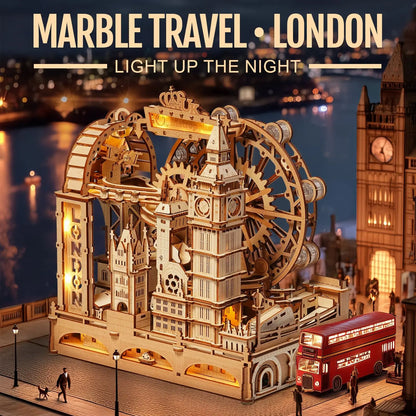 Travel London Marble Run Interactive 3D Wooden Puzzle