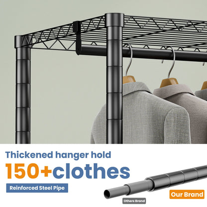 Clothes Rack Storage Organizer Freestanding Portable Heavy Duty 960 lb for Cloakroom, Bedroom, Entrance ways