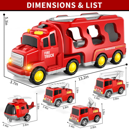 5 In 1 Fire Car Trucks Toddler Toys