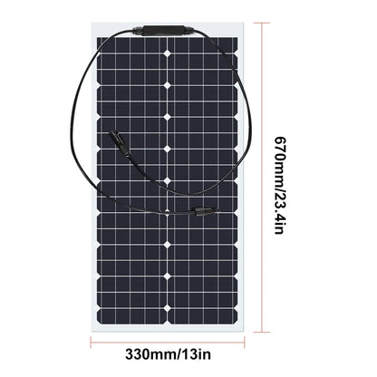 200W Flexible Solar Panels Waterproof Monocrystalline Solar Panel for Home, RV, Boat, and Camping 18V Charge
