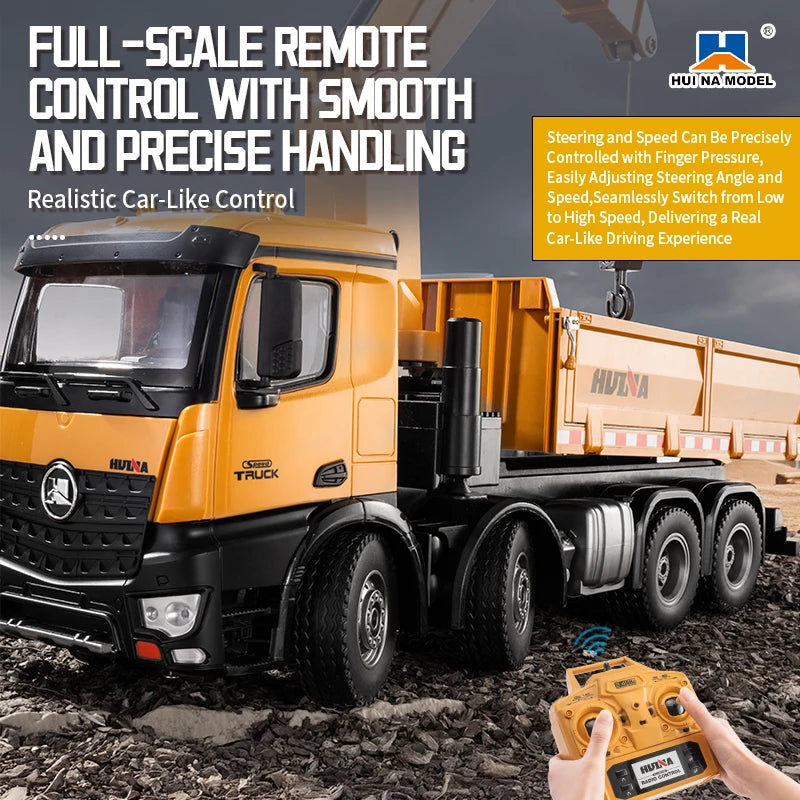 Remote Control Grab Wood Dump Truck 26-Channel 1:14 Scale Construction Toy