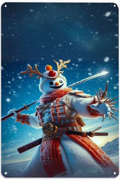 2D flat, Christmas and Christmas Eve metal wall decoration 8x12
