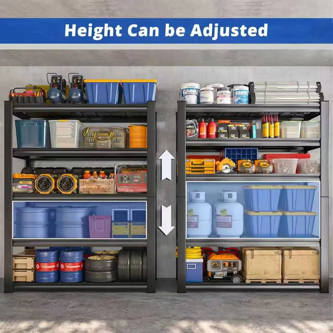 72" Adjustable Metal Shelving