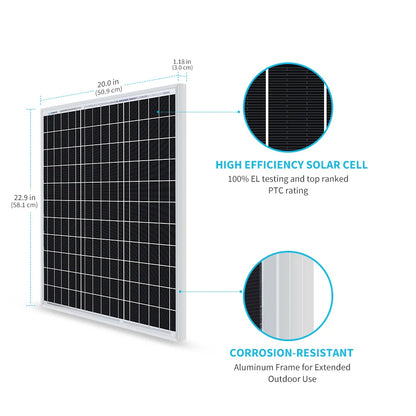 50 Watt Solar Panel  Power Charger
