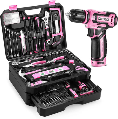 Home Mechanic Toolbox with 12V Power Cordless Drill