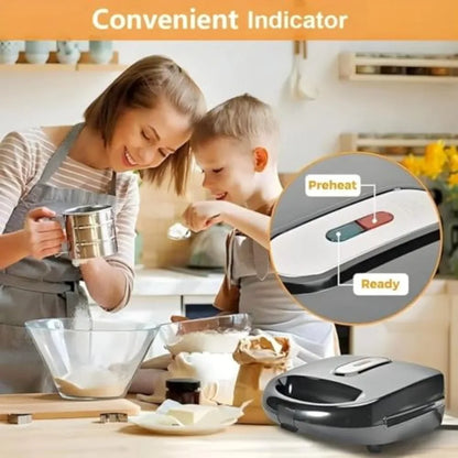6 in 1 Waffle Maker With Removable Plates