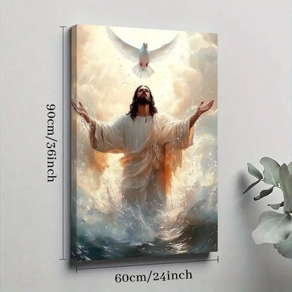 Framed Jesus Inspiring Canvas Painting - Wall Art - Ideal Gift for Home, Wall & Room Decor Suitable for Bedroom