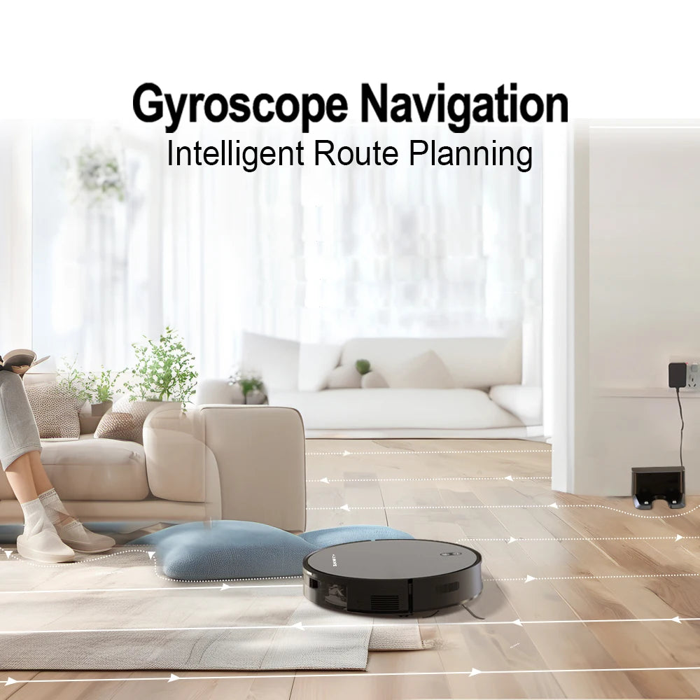 Robot Vacuum Cleaner Combo and Mop - 6000PA Strong Suction  Robotic App & Remote Control Self-Charging Smart Mapping for Pet Hair