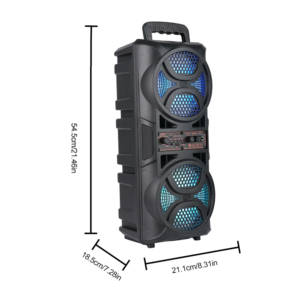 BT Portable Speaker with Double Subwoofer