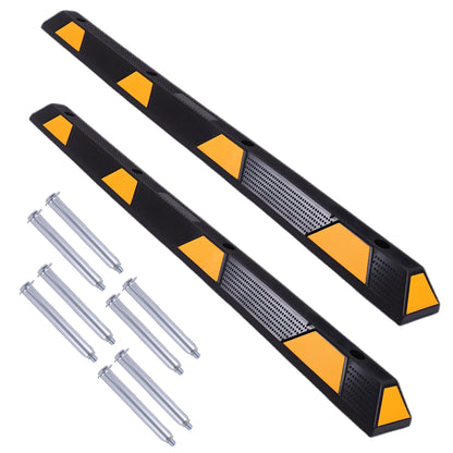 72in Car Parking Stopper W/ Yellow Reflective Stripes