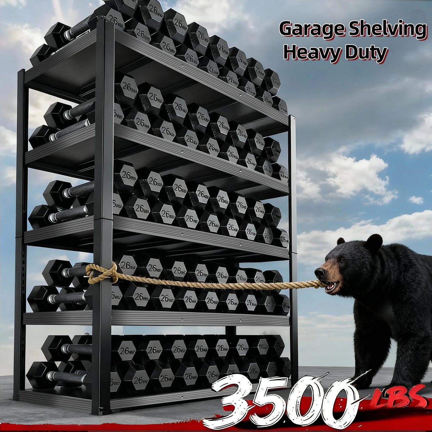 84 Inch Heavy-duty Metal Storage Rack